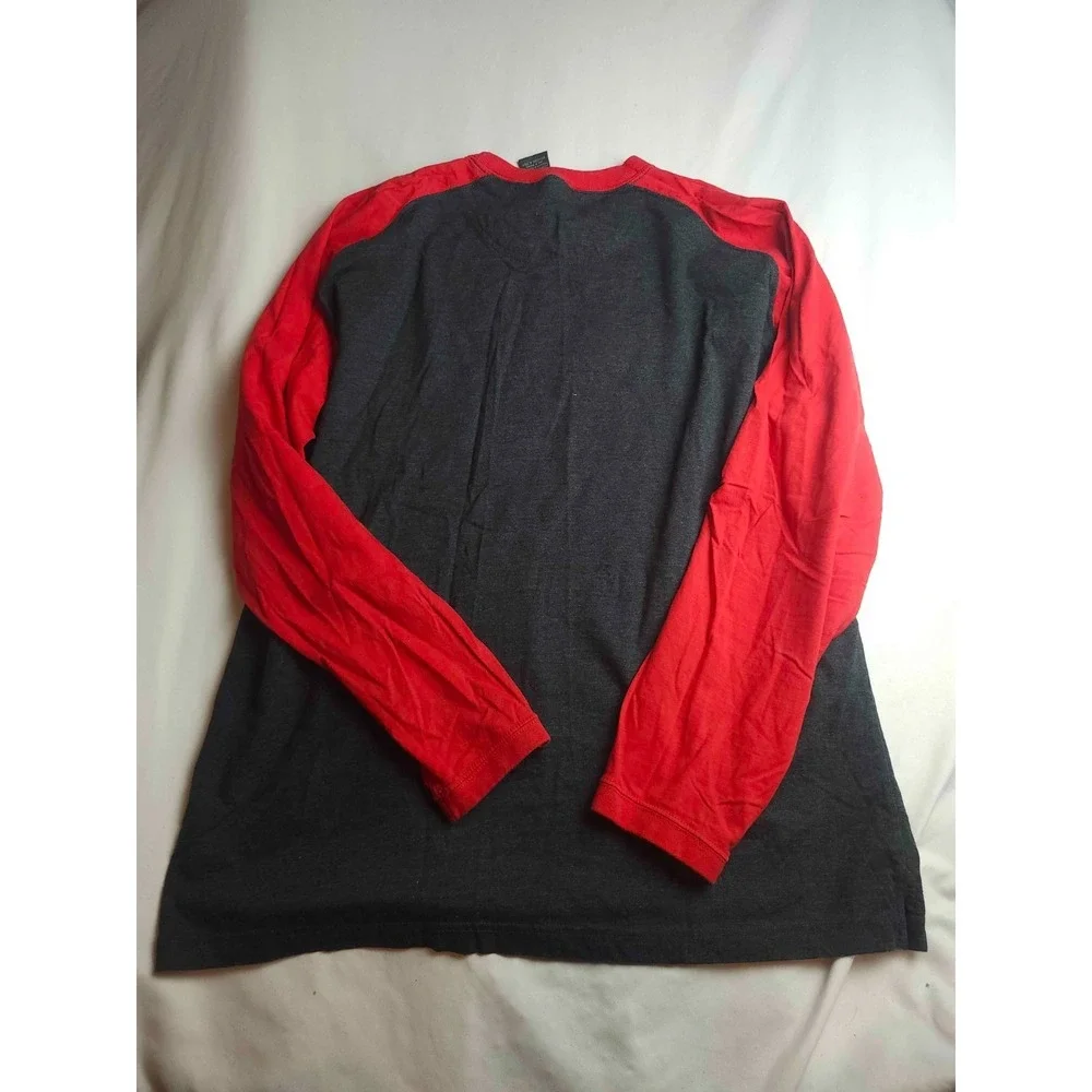 Active Georgia 85 Long Sleeve T-Shirt Men Size XL Gray Red Raglan Graphic Tee